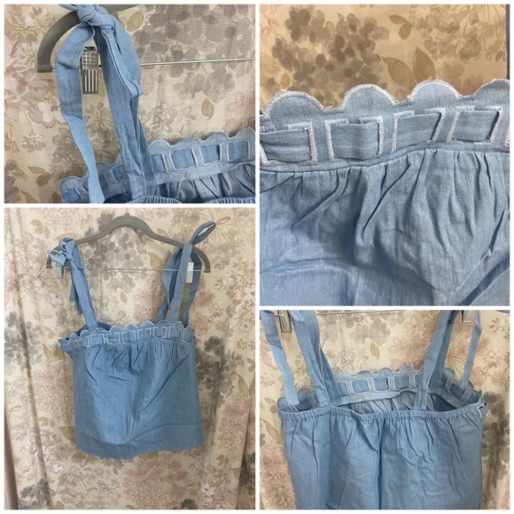NWT Gilli Denim Crop Top 100% Cotton Tank